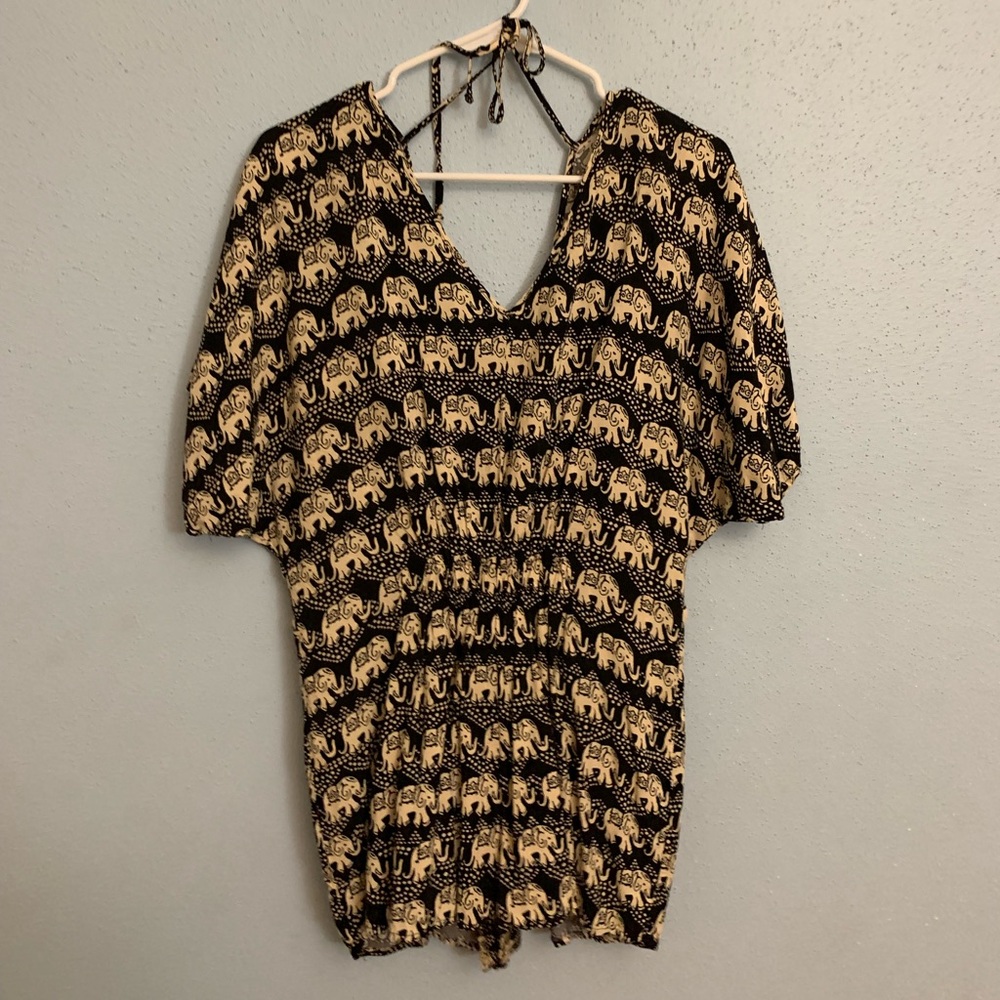 Elephant Print Romper